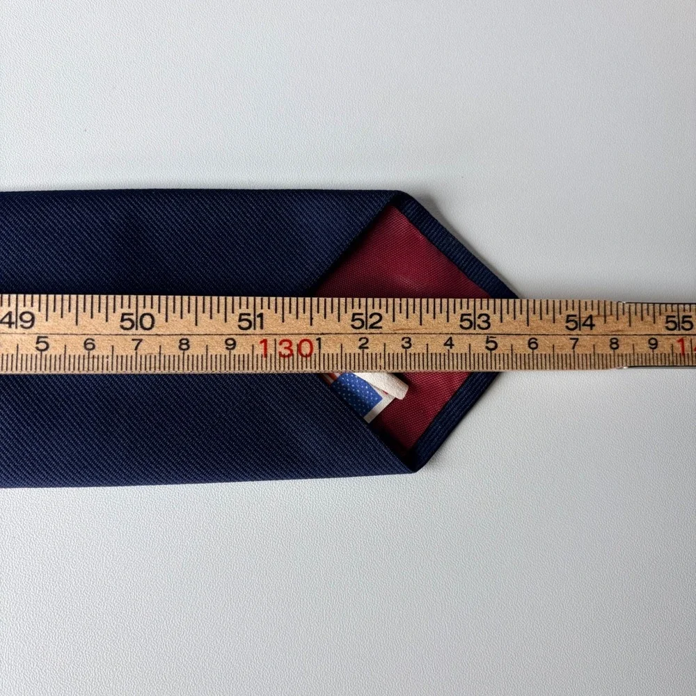 Vintage Disney Mickey Mouse Navy Blue Embroidered Silk Blend Necktie Made in USA